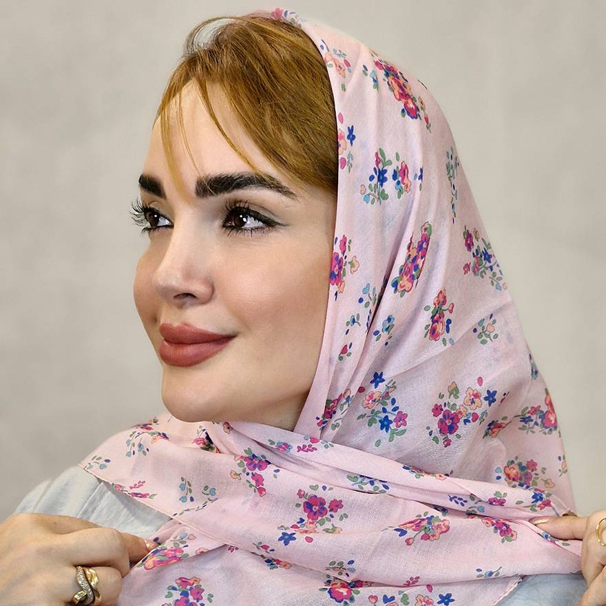 مینی اسکارف گلدار نخی - مانتو پاتریس رشت