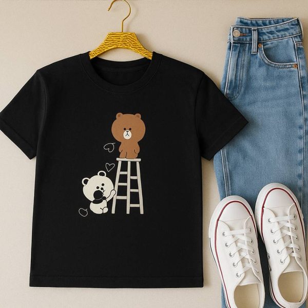 تیشرت چاپ خرس و خرگوش