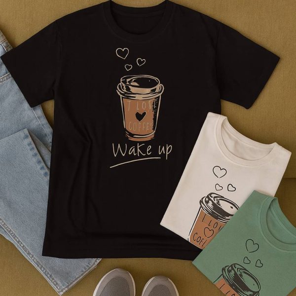 تیشرت نخ پنبه چاپ قهوه - مانتو پاتریس رشت