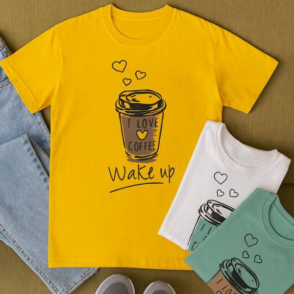 تیشرت نخ پنبه چاپ قهوه - مانتو پاتریس رشت