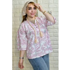 شومیز آبرنگی یقه دکمه