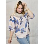 بلوز بیسکوییتی طرحدار - مانتو پاتریس رشت