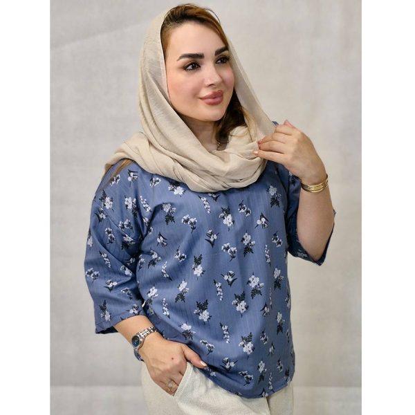 تونیک جلوبسته گل ریز