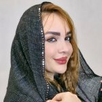 شال مشکی لبه پولکی - مانتو پاتریس رشت