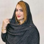 شال مشکی لبه پولکی - مانتو پاتریس رشت