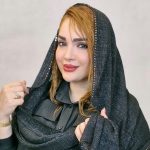 شال مشکی لبه پولکی - مانتو پاتریس رشت