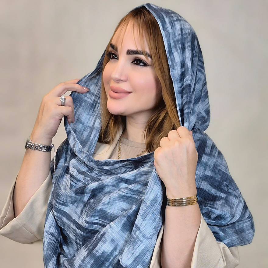 شال پلیسه آبرنگی - مانتو پاتریس رشت