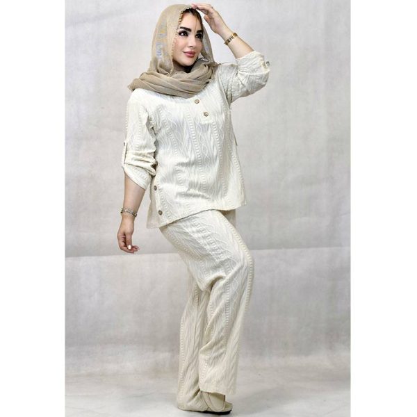 ست مراکشی دکمه چوبی - مانتو پاتریس رشت