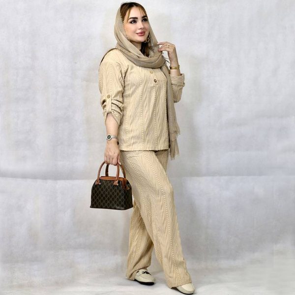 36900172-8 ست مراکشی دکمه چوبی - مانتو پاتریس رشت