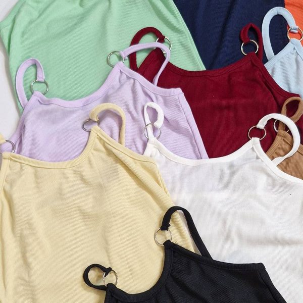 39100231-3 تاپ کراپ فانریپ حلقه دار - مانتو پاتریس رشت