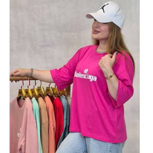تیشرت باکسی چاپی بالنسیاگا
