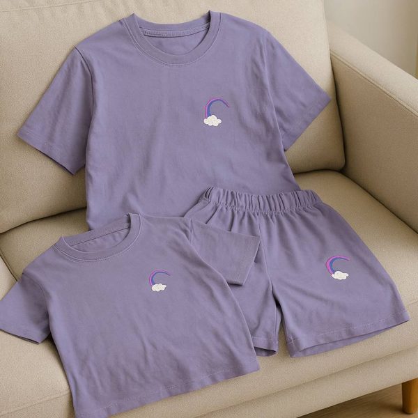 ست تیشرت شورتک رنگین کمان