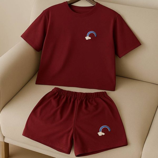 ست تیشرت شورتک رنگین کمان