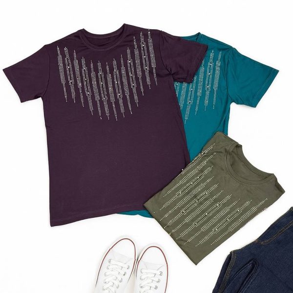 4240030-1 تیشرت ویسکوز نگینی - مانتو پاتریس رشت