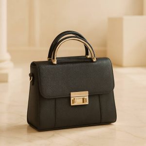 کیف دستی مشکی طلایی - مانتو پاتریس رشت