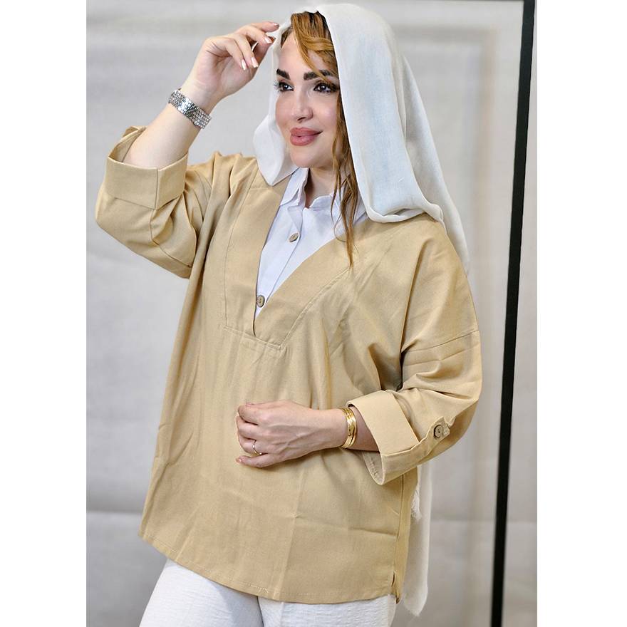 تونیک یقه سفید