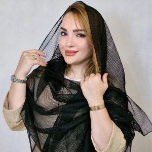 شال توری مشکی