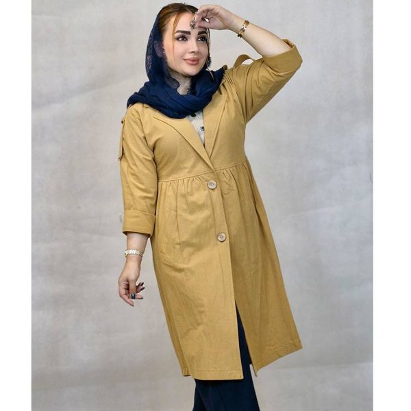 مانتو لینن کمر چین بلند - مانتو پاتریس رشت