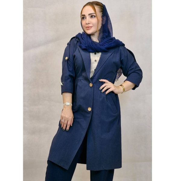 مانتو لینن کمر چین بلند - مانتو پاتریس رشت