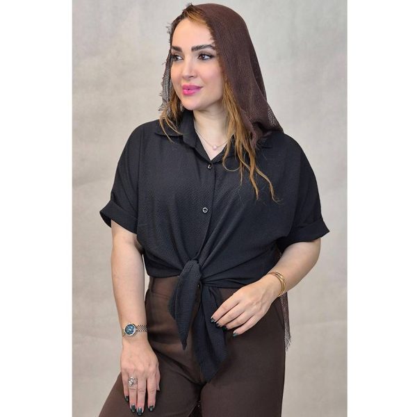 24900608-2 شومیز گره ای پفکی 24900608 - Image 6