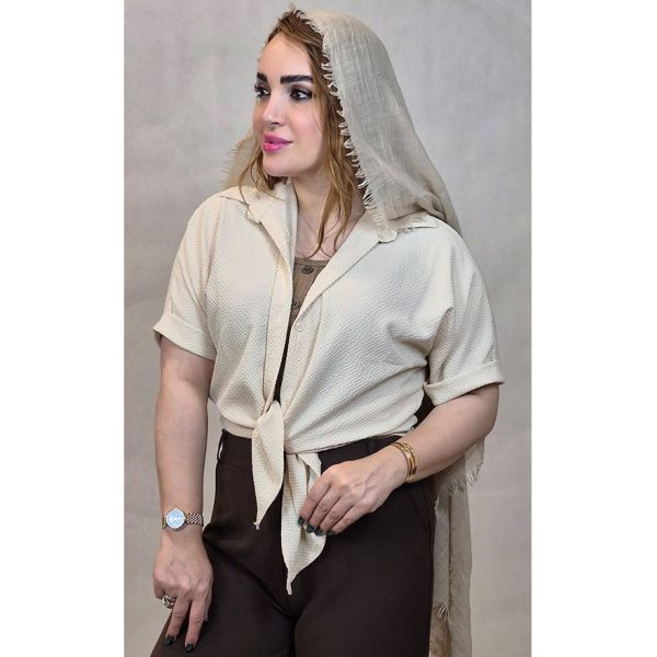 24900608-4 شومیز گره ای پفکی - مانتو پاتریس رشت