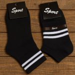 جوراب نیم ساق مشکی دو خط - مانتو پاتریس رشت