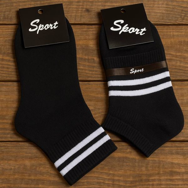 جوراب نیم ساق مشکی دو خط - مانتو پاتریس رشت