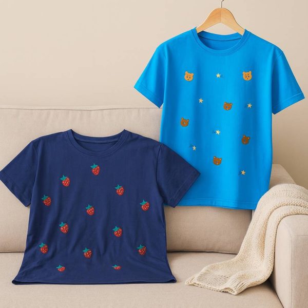 268001024-4 تیشرت باکسی توت فرنگی