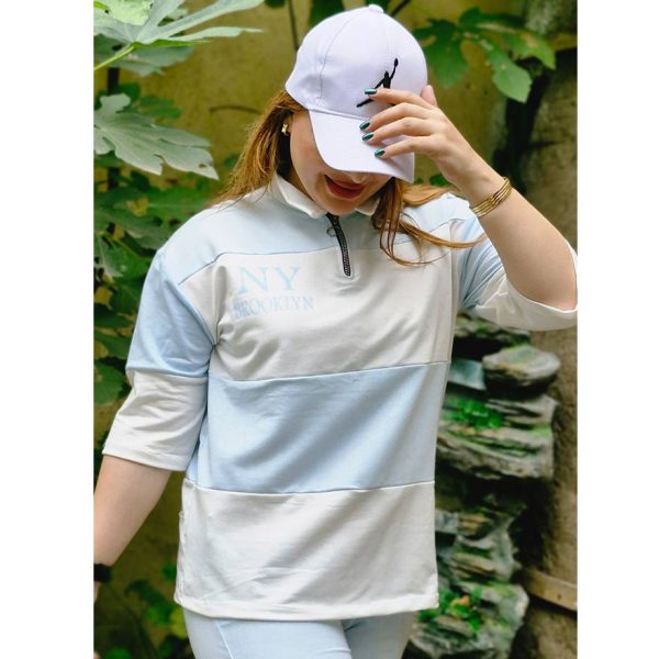 ست تیشرت نیم زیپ و شلوار