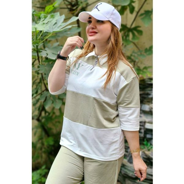 ست تیشرت نیم زیپ و شلوار