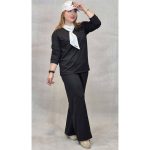 ست تیشرت شلوار یقه کراواتی گلکسی