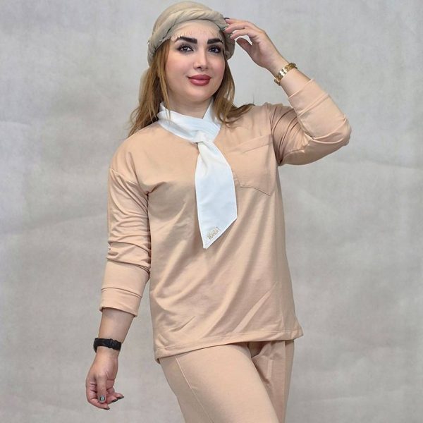 ست تیشرت شلوار یقه کراواتی گلکسی