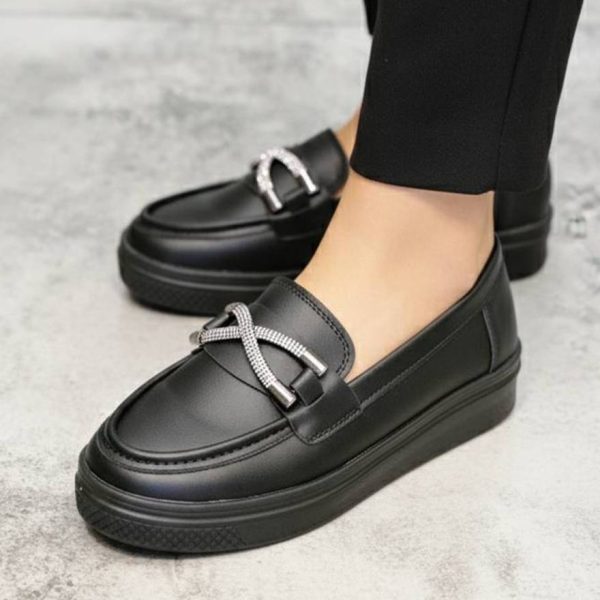 27200516-12 کالج نگین ضربدری مشکی - مانتو پاتریس رشت