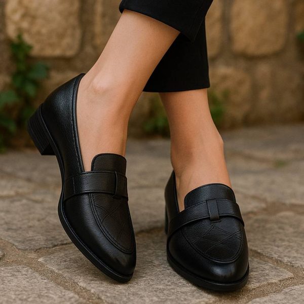 27200580-1 کالج مشکی چرم - مانتو پاتریس رشت