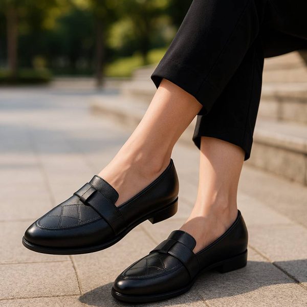 27200580-2 کالج مشکی چرم - مانتو پاتریس رشت