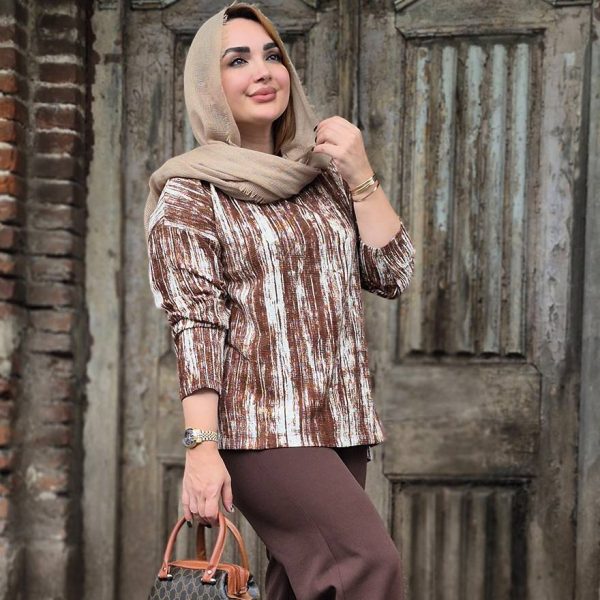 289002418-3 تونیک راه راه چاکدار - مانتو پاتریس رشت