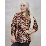 تونیک پلنگی یقه گرد - مانتو پاتریس رشت