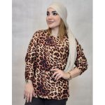 تونیک پلنگی یقه گرد - مانتو پاتریس رشت