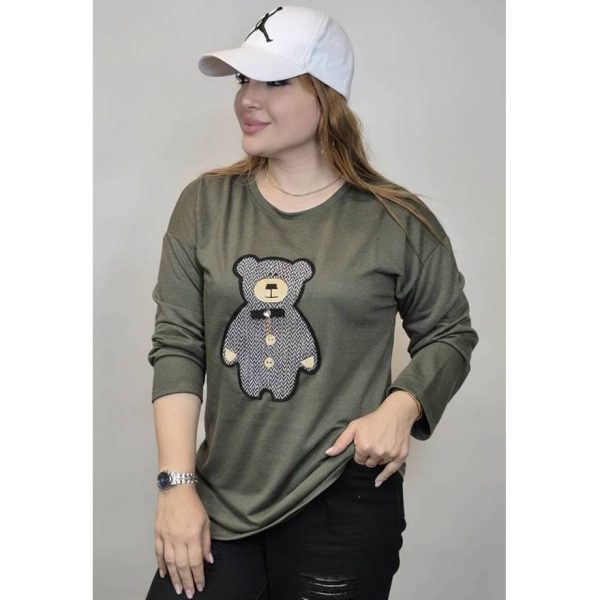 289002423-2 بلوز آستین بلند نخ پنبه طرح میکس