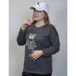 بلوز آستین بلند نخ پنبه طرح میکس