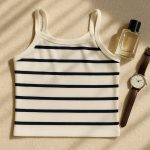 تاپ بندی کراپ راه راه فانریپ - مانتو پاتریس رشت