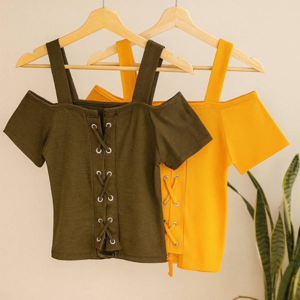 تیشرت بند ضربدری - مانتو پاتریس رشت