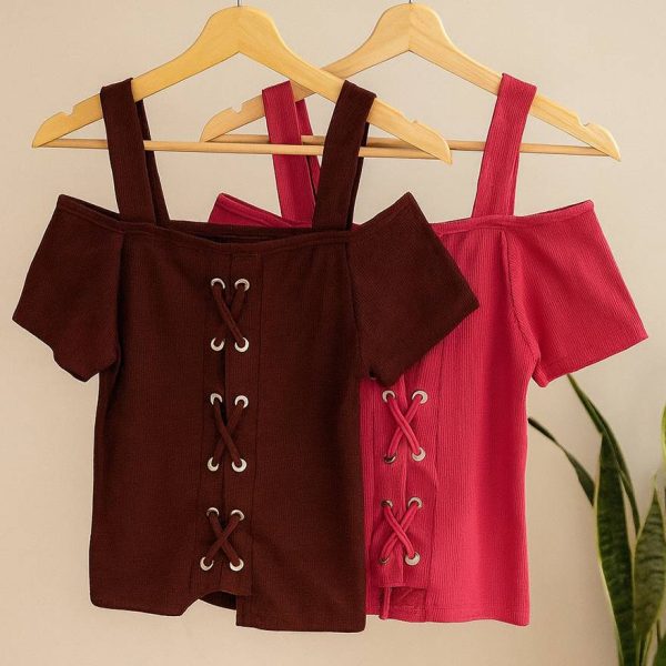 تیشرت بند ضربدری - مانتو پاتریس رشت