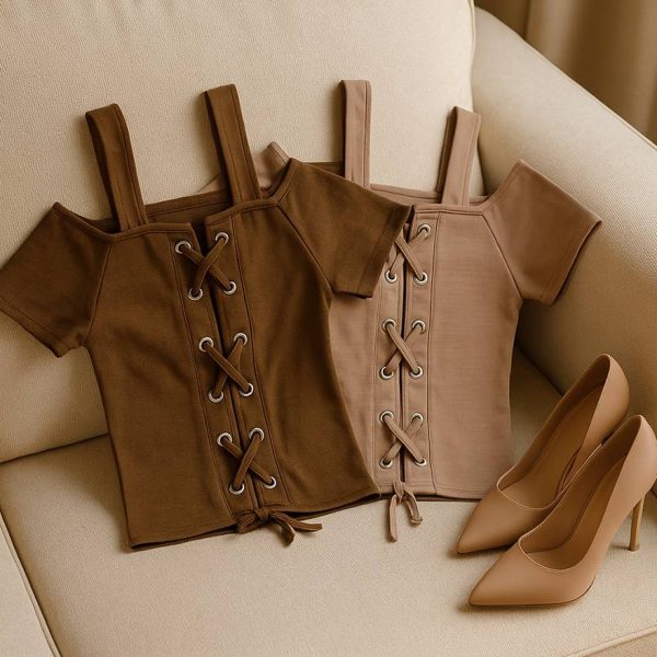 تیشرت بند ضربدری - مانتو پاتریس رشت