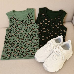 تاپ کراپ حلقه ای فانریپ پلنگی - مانتو پاتریس رشت