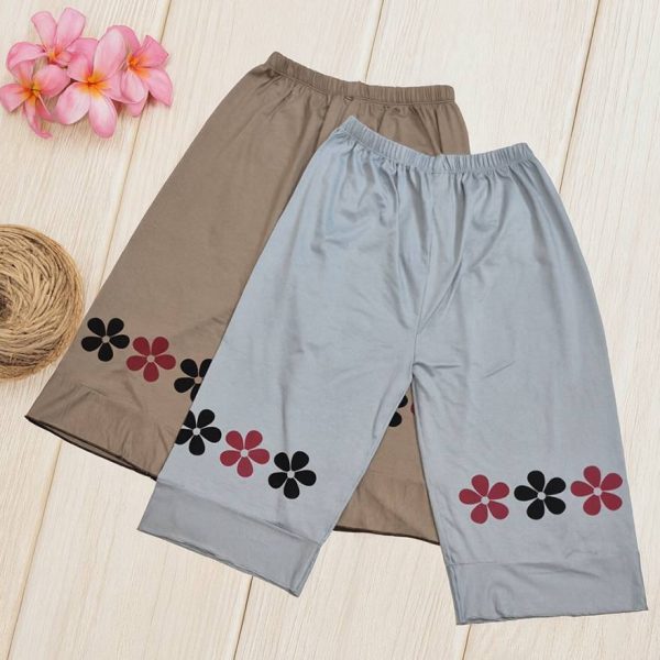 شلوارک چاپ گل ویسکوز - مانتو پاتریس رشت