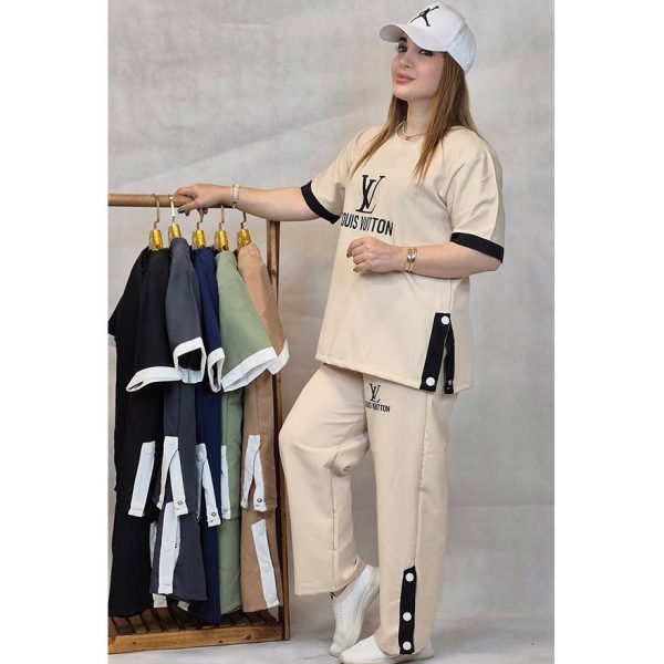 ست تیشرت شلوار بغل چاک مازراتی