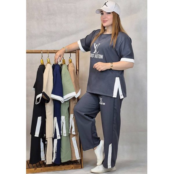 ست تیشرت شلوار بغل چاک مازراتی