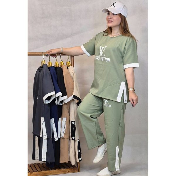 ست تیشرت شلوار بغل چاک مازراتی