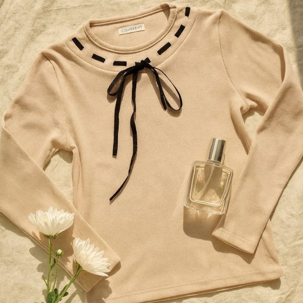 بلوز آستین بلند فانریپ یقه بخیه